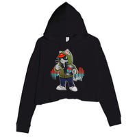 Hip Hop DJ Cat Catnip Records Crop Fleece Hoodie