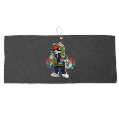 Hip Hop DJ Cat Catnip Records Large Microfiber Waffle Golf Towel