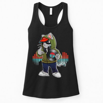 Hip Hop DJ Cat Catnip Records Womens Tank Top