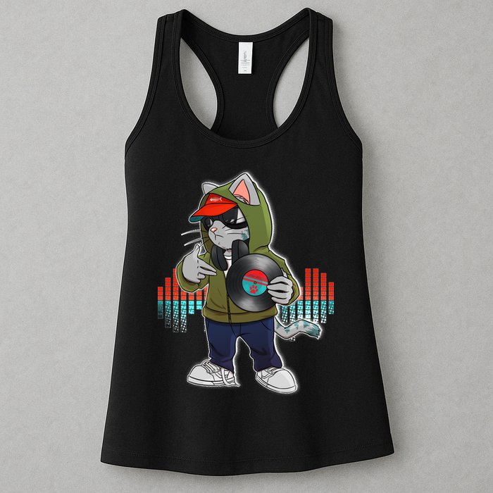 Hip Hop DJ Cat Catnip Records Womens Tank Top