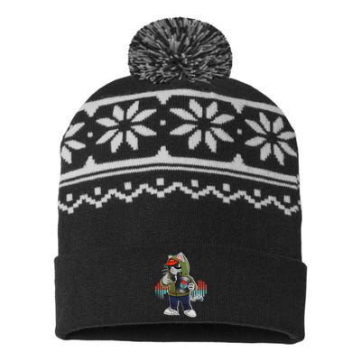 Hip Hop DJ Cat Catnip Records USA-Made Snowflake Beanie