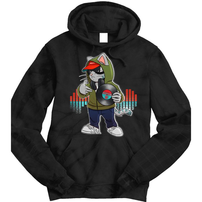 Hip Hop DJ Cat Catnip Records Tie Dye Hoodie