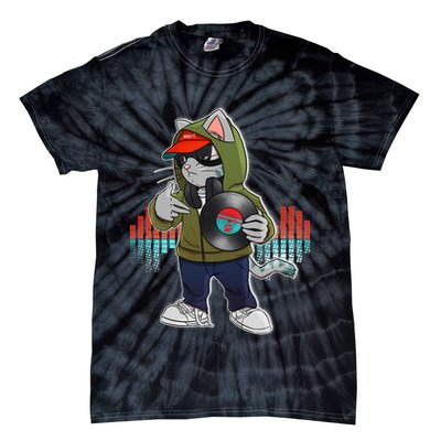 Hip Hop DJ Cat Catnip Records Tie-Dye T-Shirt