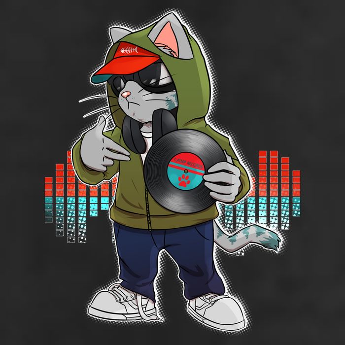 Hip Hop DJ Cat Catnip Records Trucker Hat