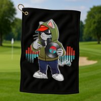 Hip Hop DJ Cat Catnip Records Golf Towel