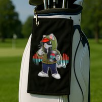 Hip Hop DJ Cat Catnip Records Golf Towel