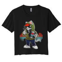 Hip Hop DJ Cat Catnip Records Crop Top