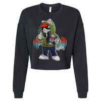 Hip Hop DJ Cat Catnip Records Cropped Pullover Crew