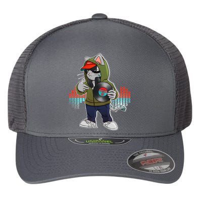 Hip Hop DJ Cat Catnip Records Flexfit Unipanel Trucker Cap