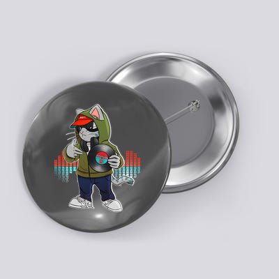 Hip Hop DJ Cat Catnip Records Button