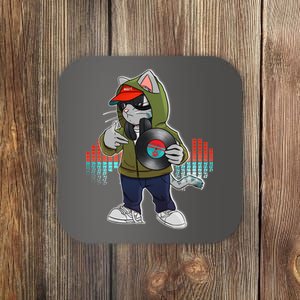 Hip Hop DJ Cat Catnip Records Coaster