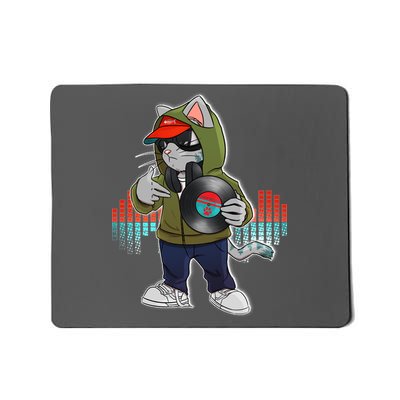 Hip Hop DJ Cat Catnip Records Mousepad