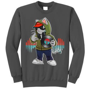 Hip Hop DJ Cat Catnip Records Tall Sweatshirt