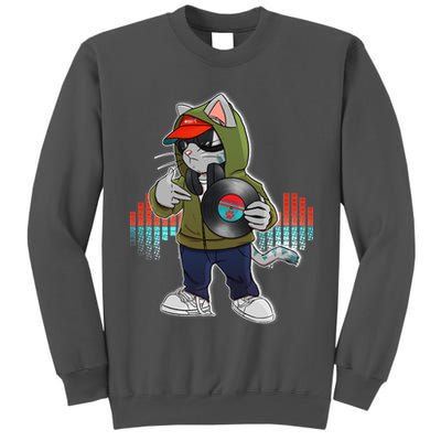 Hip Hop DJ Cat Catnip Records Tall Sweatshirt