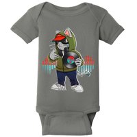 Hip Hop DJ Cat Catnip Records Baby Bodysuit