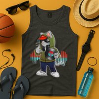 Hip Hop DJ Cat Catnip Records Tank Top
