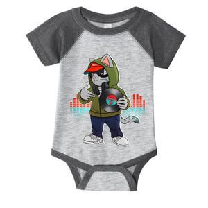 Hip Hop DJ Cat Catnip Records Infant Baby Jersey Bodysuit