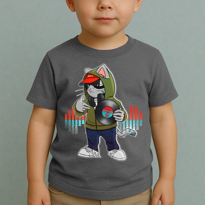 Hip Hop DJ Cat Catnip Records Toddler T-Shirt