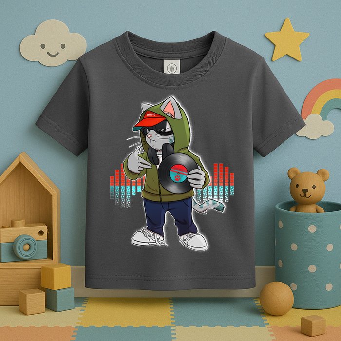 Hip Hop DJ Cat Catnip Records Toddler T-Shirt