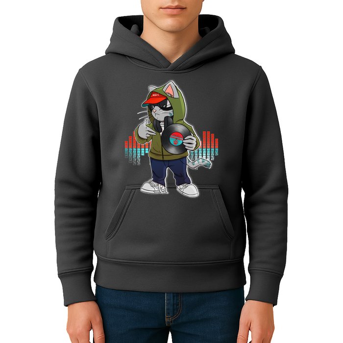 Hip Hop DJ Cat Catnip Records Kids Hoodie