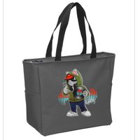 Hip Hop DJ Cat Catnip Records Zip Tote Bag