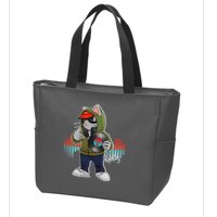 Hip Hop DJ Cat Catnip Records Zip Tote Bag