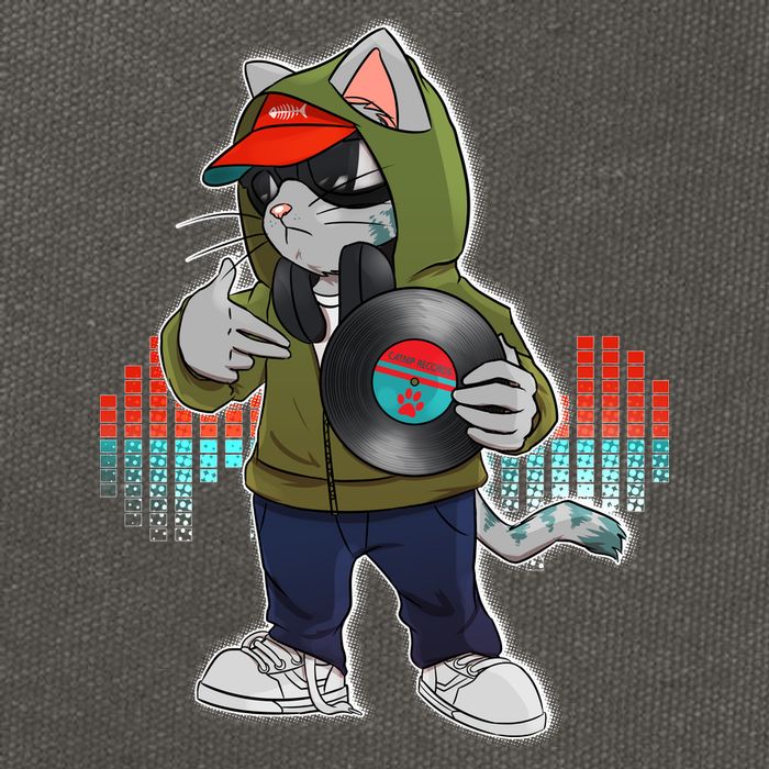 Hip Hop DJ Cat Catnip Records Cotton Canvas Backpack