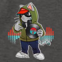 Hip Hop DJ Cat Catnip Records Vector Backpack