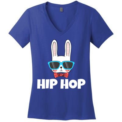 Hip Hop Easter Bunny Women's V-Neck T-Shirt