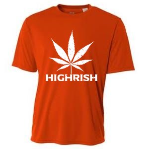 Highrish Irish Pot Leaf St Pattys Day Stoner Gift Cooling Performance Crew T-Shirt