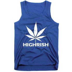 Highrish Irish Pot Leaf St Pattys Day Stoner Gift Tank Top