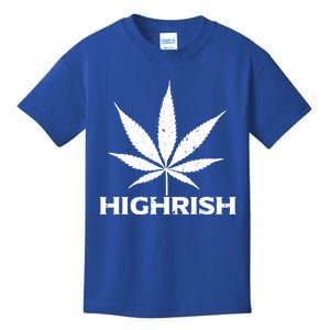 Highrish Irish Pot Leaf St Pattys Day Stoner Gift Kids T-Shirt