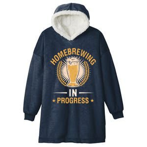 Homebrewing In Progress Beer Brewing Alcohol Er Meaningful Gift Hooded Wearable Blanket