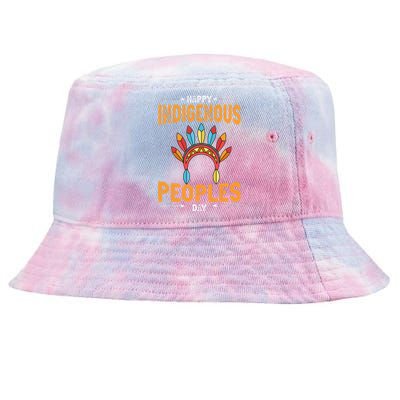 Happy Indigenous Peoples Day Native American Heritage Month Tie-Dyed Bucket Hat