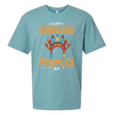 Happy Indigenous Peoples Day Native American Heritage Month Sueded Cloud Jersey T-Shirt