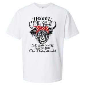 Heifer I'll Put You In The Trunk And Help People Look For Sueded Cloud Jersey T-Shirt