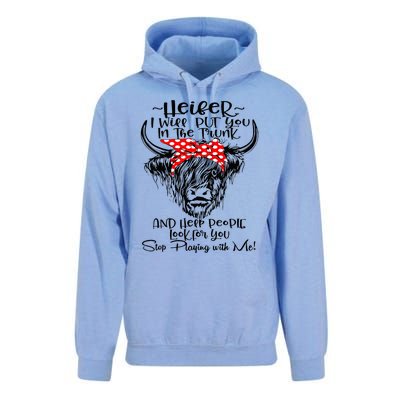 Heifer I'll Put You In The Trunk And Help People Look For Unisex Surf Hoodie