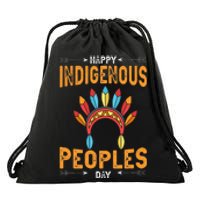 Happy Indigenous Peoples Day Native American Heritage Month Drawstring Bag