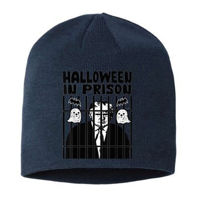 Halloween in Prison, Funny usa political Sustainable Beanie