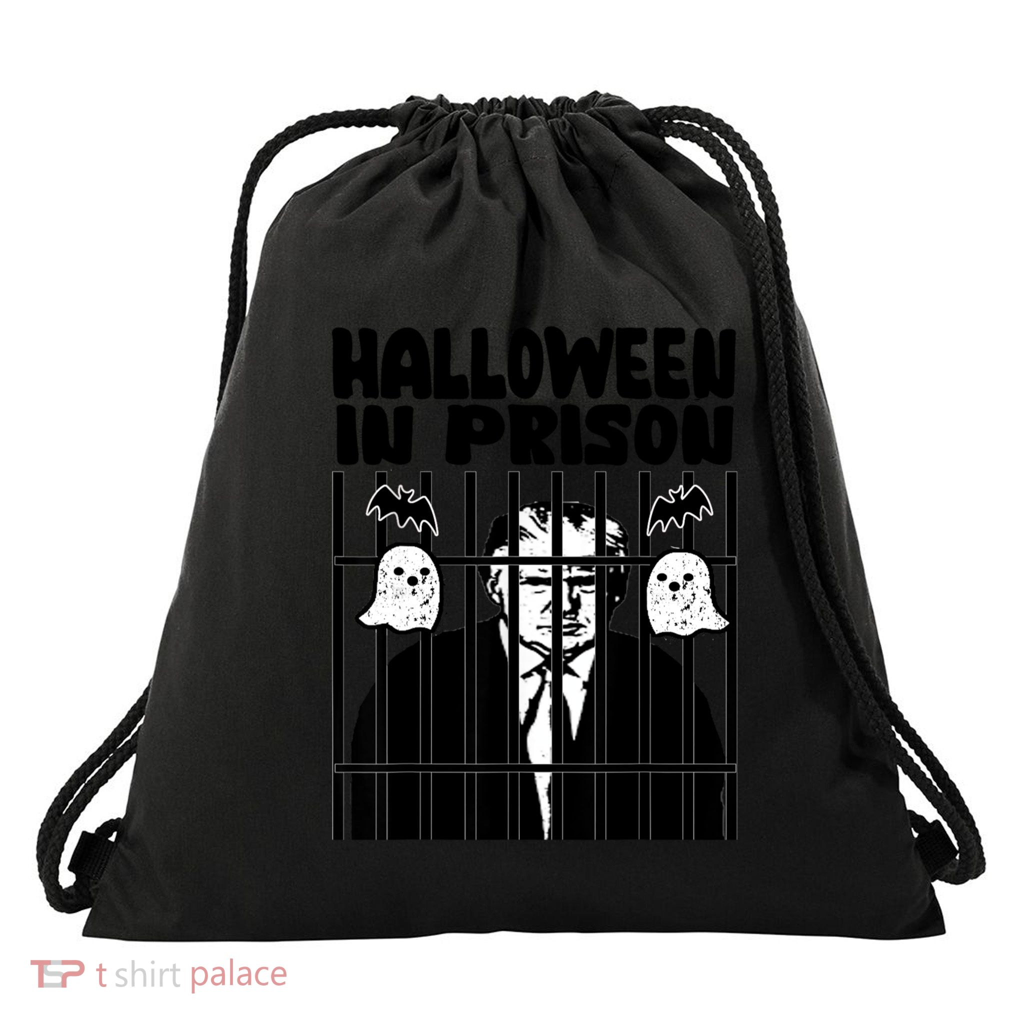 Halloween In Prison Funny Usa Political Drawstring Bag