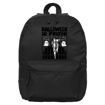 Halloween In Prison Funny Usa Political 16 in Basic Backpack