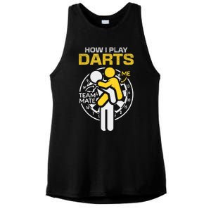 How I Play Darts Funny Darts Player Ladies PosiCharge Tri-Blend Wicking Tank