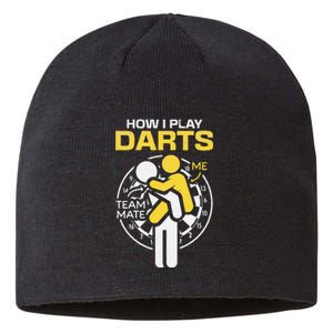 How I Play Darts Funny Darts Player Sustainable Beanie