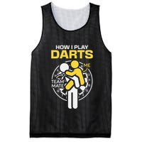 How I Play Darts Funny Darts Player Mesh Reversible Basketball Jersey Tank