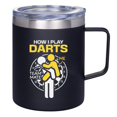 How I Play Darts Funny Darts Player 12oz Stainless Steel Coffee Mug