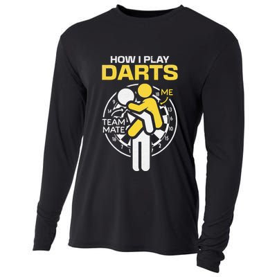 How I Play Darts Funny Darts Player Cooling Performance Long Sleeve Crew