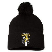 How I Play Darts Funny Darts Player Pom Pom 12in Knit Beanie