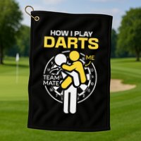How I Play Darts Funny Darts Player Golf Towel