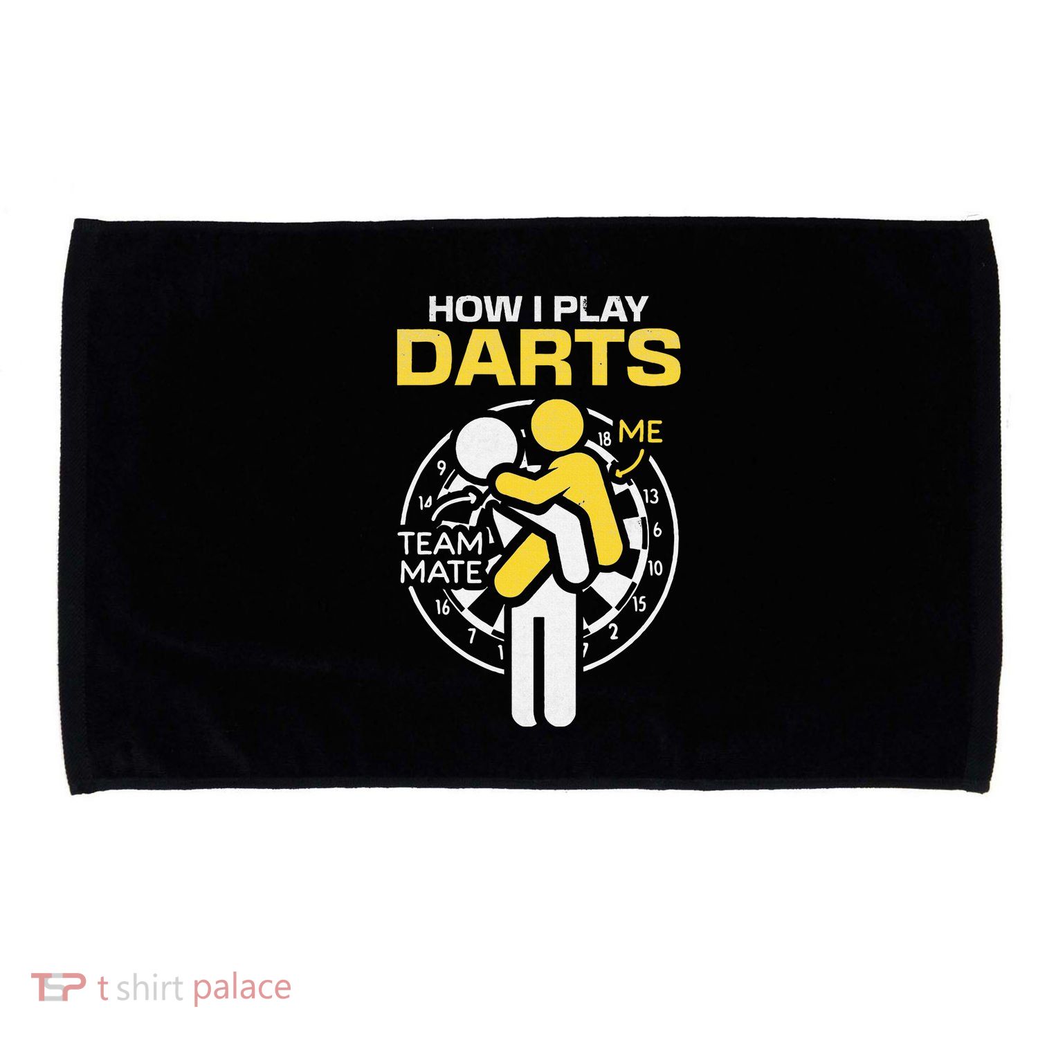 How I Play Darts Funny Darts Player Microfiber Hand Towel