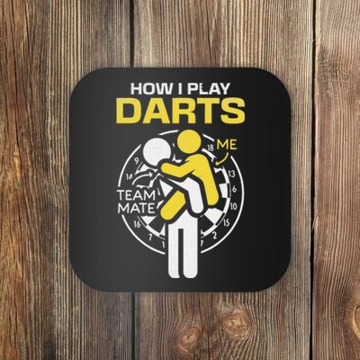 How I Play Darts Funny Darts Player Coaster